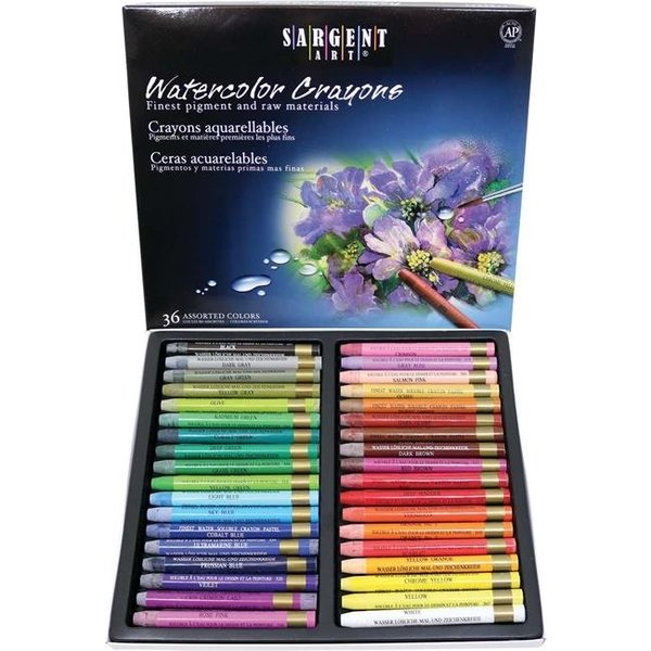 Sargent Art Sargent Art SAR221136 Watercolor Crayons; 36 Colors SAR221136